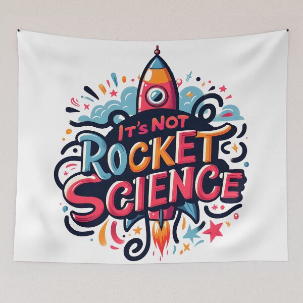 Item preview, It's Not Rocket Science, typography designed and sold by maxmaj.