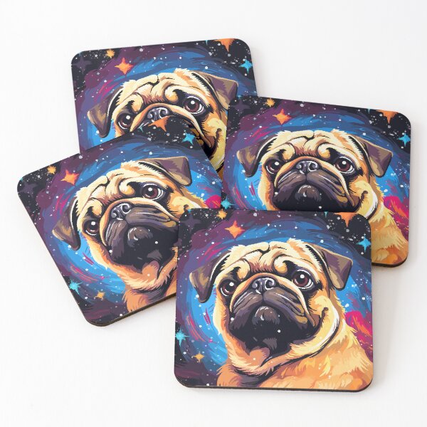 Item preview, Inspirational Pug Stars Space Synthwave Pixel Art designed and sold by LVTFCOarts.