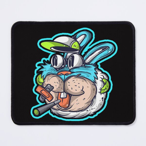 Item preview, blue spliff bunny designed and sold by Ratatatts.