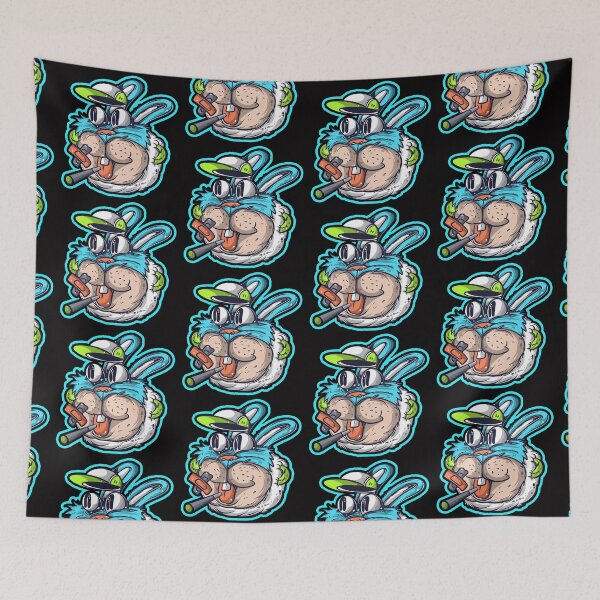 Item preview, blue spliff bunny designed and sold by Ratatatts.