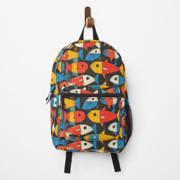 Item preview, Colorful fish pattern drawing designed and sold by FloralZoo.