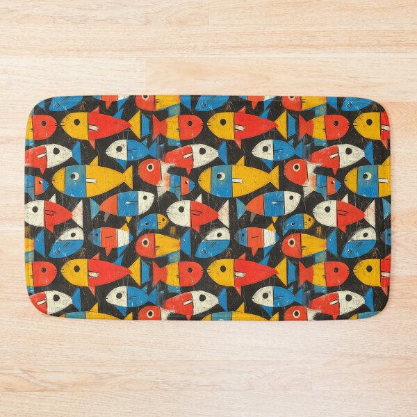 Item preview, Colorful fish pattern drawing  designed and sold by FloralZoo.