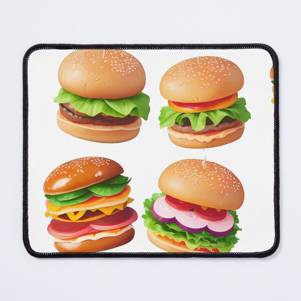 Item preview, Cute Kawai Fast Food Hamburger Cheeseburger Pack designed and sold by PVSKI.