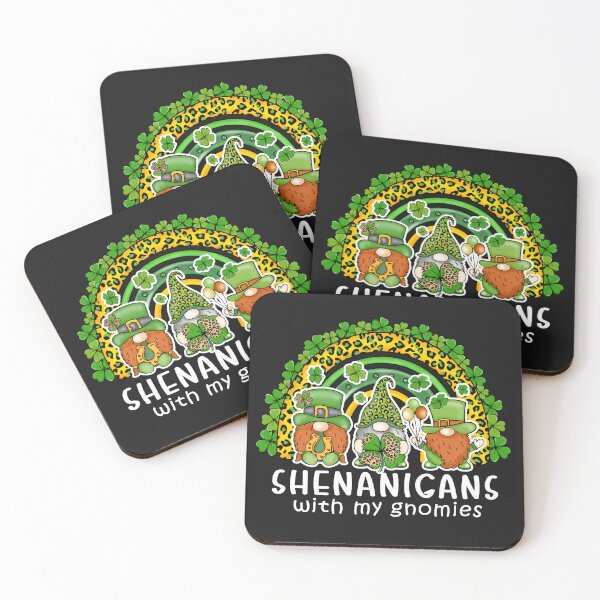 Item preview, Shenanigans Gnomes St Patrick's Day Shamrock Quote white designed and sold by Grrrdezign.