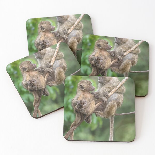 Item preview, Infant and Adult Baboon Tanzania Africa designed and sold by PhotoArt by Joan Carroll.