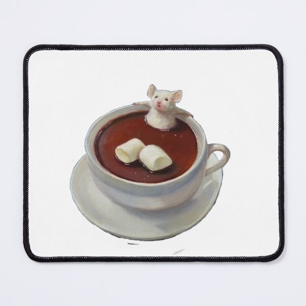 Item preview, Mouse in coffee with marshmallows designed and sold by Victoriella-v.
