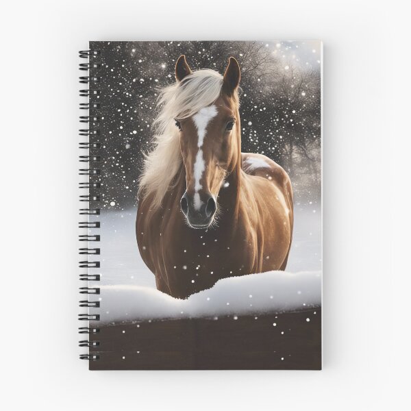 Item preview, Brown Horse with Flaxen Mane in the Snow designed and sold by Stephanie Laird.