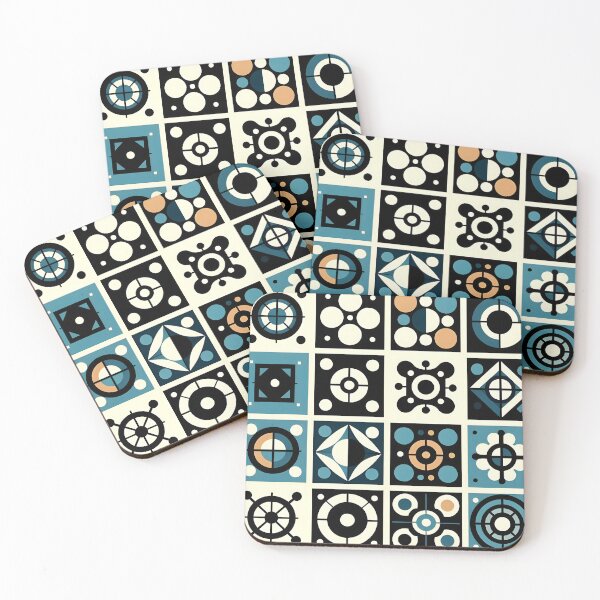 Item preview, Mid-century tiles pattern design  designed and sold by Inkstorm-London.