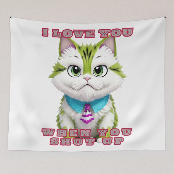 Item preview, The Grumpy Cat Chronicles: 'I Love You, When You Shut Up' Meme designed and sold by RvinJo8.