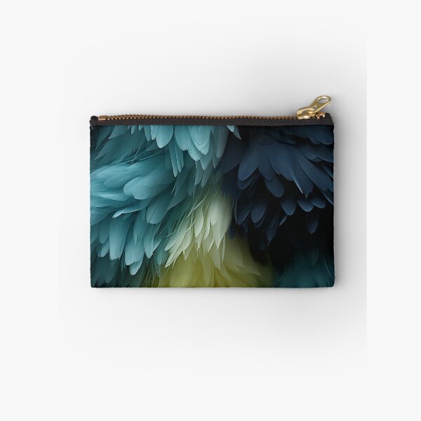 Item preview, Blue Yellow and Black Fuzzy Furry feathers (8) designed and sold by Reichcorp.