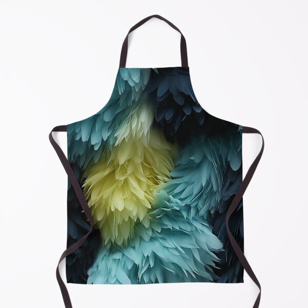 Item preview, Blue Yellow and Black Fuzzy Furry feathers (8) designed and sold by Reichcorp.