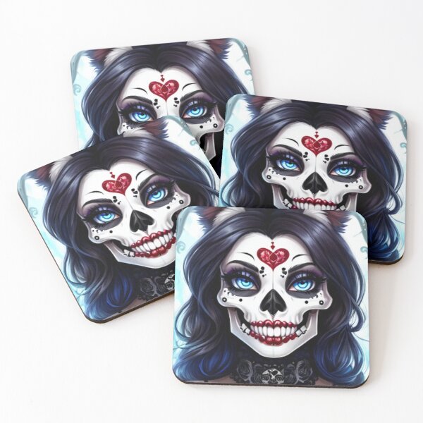 Item preview,  Goth Zombie Sugar Skull Biker Furbie Girl Doll designed and sold by TheDarkWardrobe.