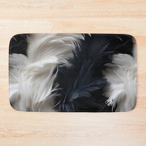 Item preview, Black and White Fuzzy Furry feathers (7) designed and sold by Reichcorp.