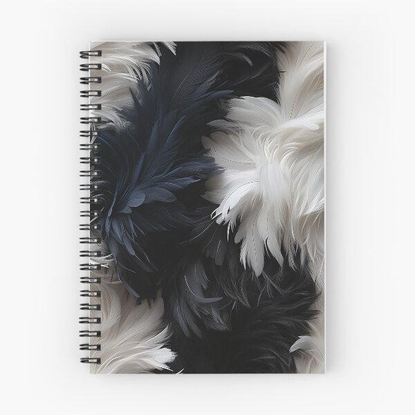 Item preview, Black and White Fuzzy Furry feathers (7) designed and sold by Reichcorp.
