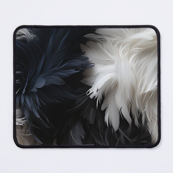 Item preview, Black and White Fuzzy Furry feathers (7) designed and sold by Reichcorp.