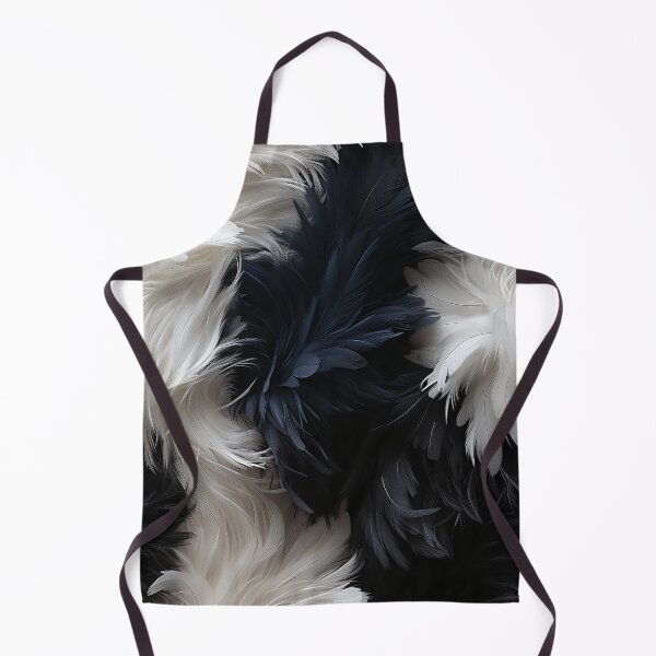 Item preview, Black and White Fuzzy Furry feathers (7) designed and sold by Reichcorp.