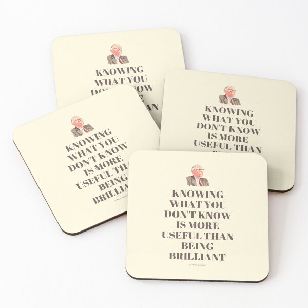 Item preview, Knowing What You Don't Know is More Useful Than Being Brilliant, Charlie Munger Quote - For light background designed and sold by VarnaChitra.