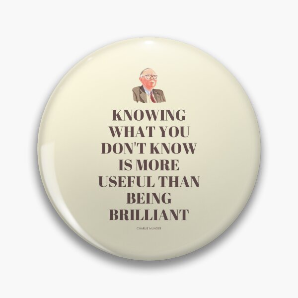 Item preview, Knowing What You Don't Know is More Useful Than Being Brilliant, Charlie Munger Quote - For light background designed and sold by VarnaChitra.