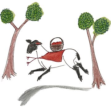 Artwork thumbnail, Little Red Riding Lamb by Marmoset Marginalia