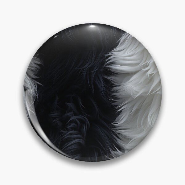 Item preview, Black and White Fuzzy Furry feathers (6) designed and sold by Reichcorp.