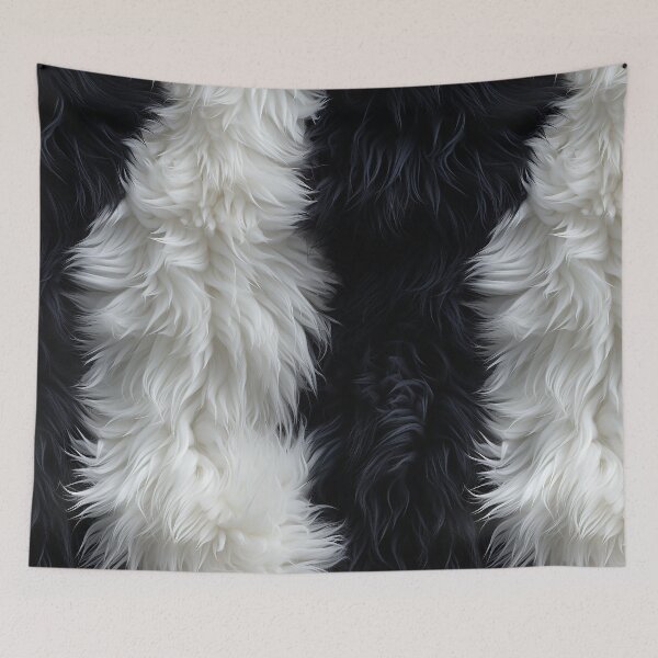 Item preview, Black and White Fuzzy Furry feathers (6) designed and sold by Reichcorp.