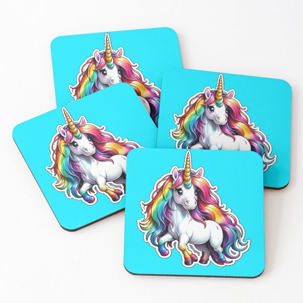 Item preview, Colorful magical unicorn – Luna Luminous Mane designed and sold by digistampdesign.