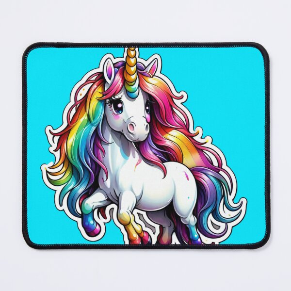 Item preview, Colorful magical unicorn – Luna Luminous Mane designed and sold by digistampdesign.