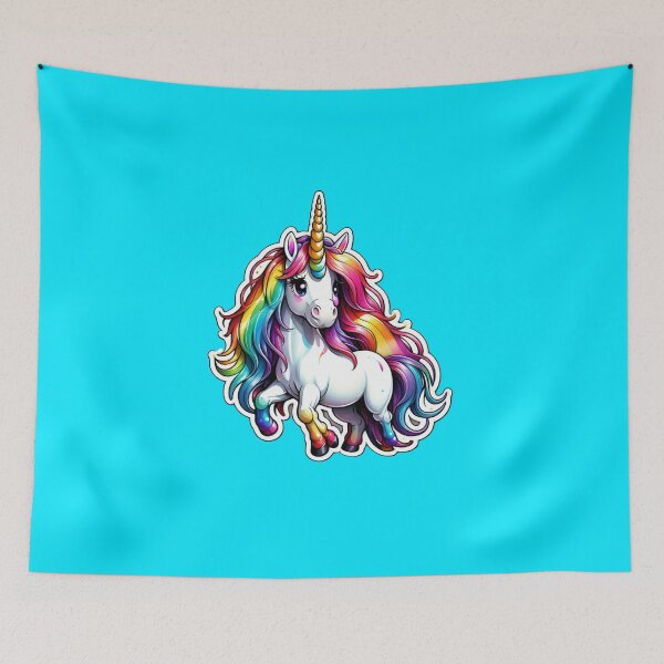 Item preview, Colorful magical unicorn – Luna Luminous Mane designed and sold by digistampdesign.