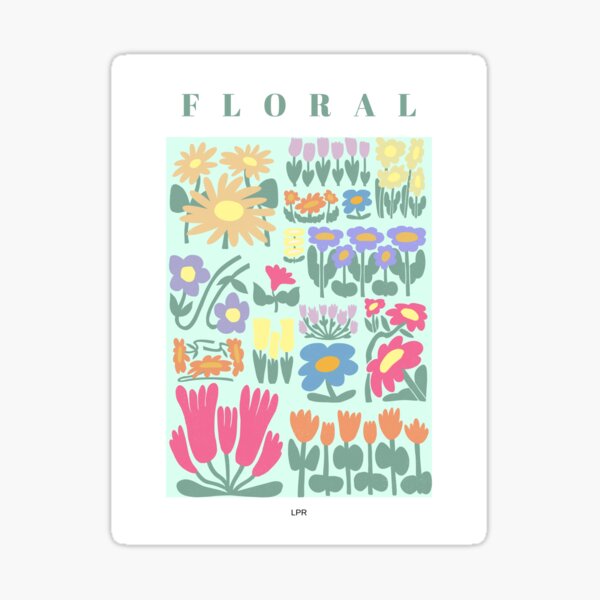 Print Artistique Floral Sticker