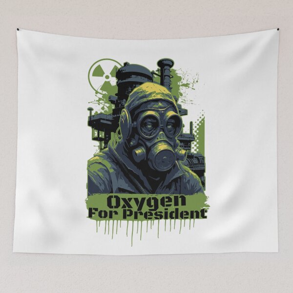 Item preview, Oxygen for President Gas Mask Biohazard Green designed and sold by Ktpier.