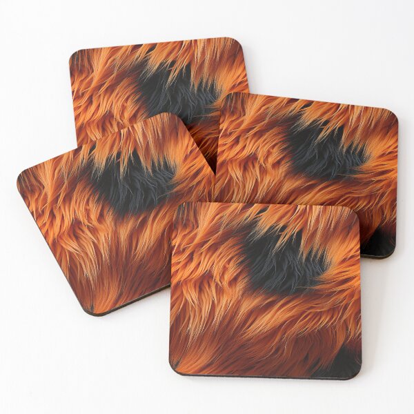 Item preview, Orange and Black Fuzzy Furry (4) designed and sold by Reichcorp.
