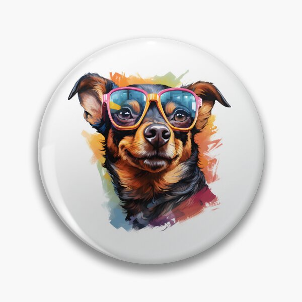 Item preview, Colorful Dog With Glasses designed and sold by ZefirDesign.