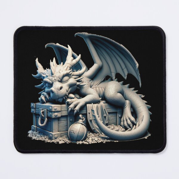 Item preview, dragon sleeping on treasure designed and sold by JoeDusosky.