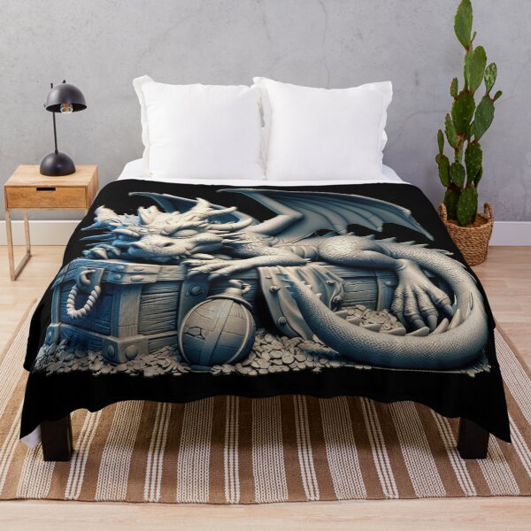 Item preview, dragon sleeping on treasure designed and sold by JoeDusosky.