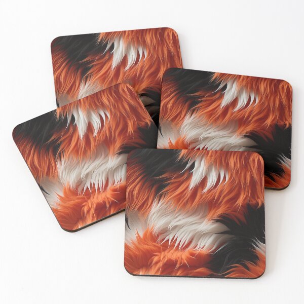 Item preview, Orange White and Black Fuzzy Furry (2) designed and sold by Reichcorp.