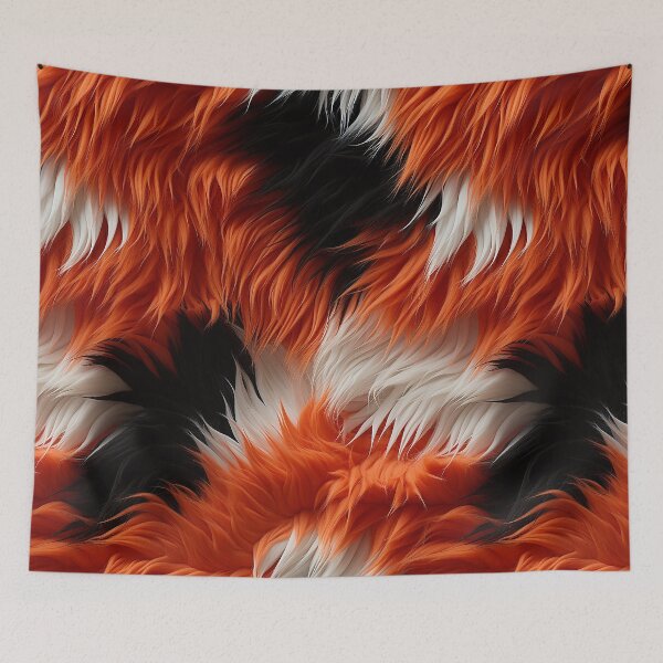 Item preview, Orange White and Black Fuzzy Furry (2) designed and sold by Reichcorp.