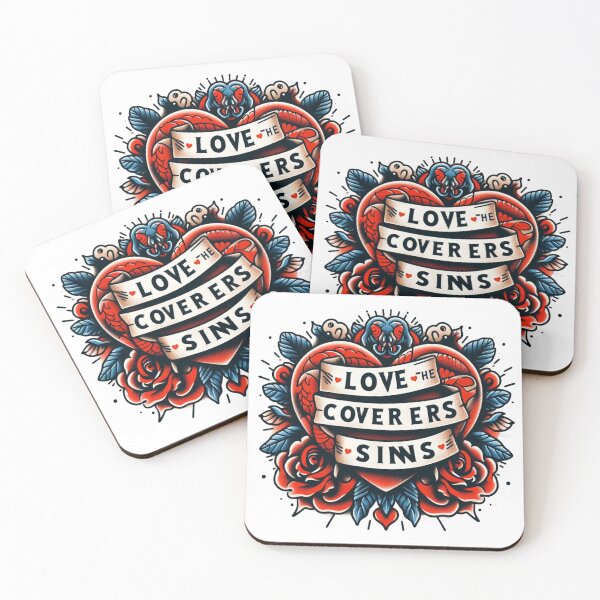 Item preview, 'Love covers all sins' in the center of a red heart" designed and sold by PaintMeWorld.