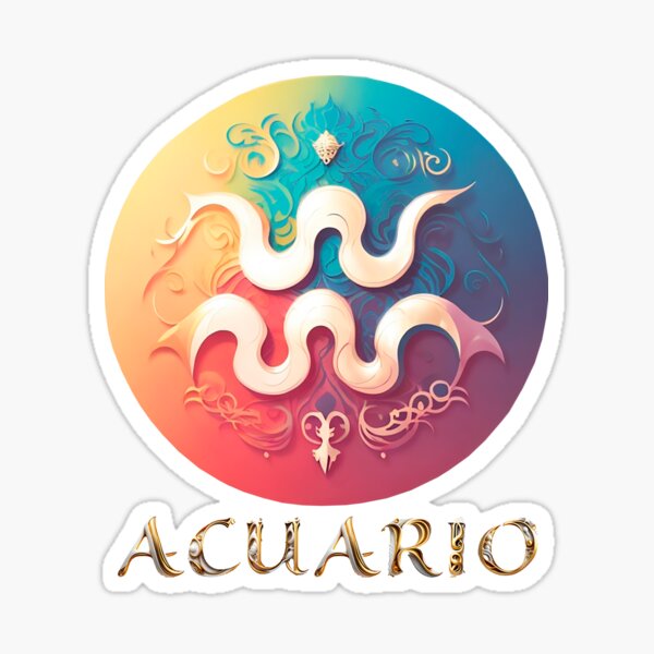 Vista previa del artículo con la obra «signo zodiacal acuario», diseñado y vendido por D-dreams.