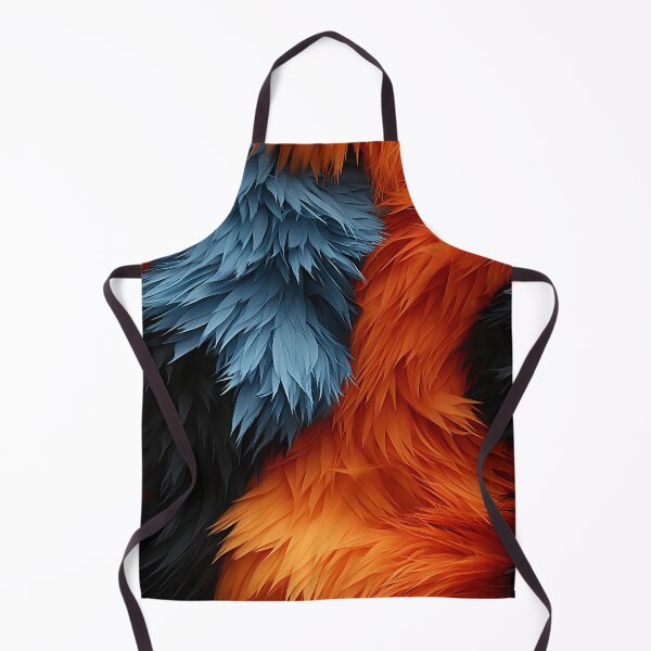 Item preview, Orange Blue and Black Fuzzy Furry Feathers (1) designed and sold by Reichcorp.