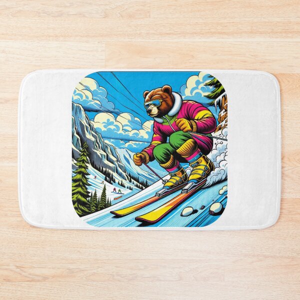Item preview, Bear Skiing | Bear | Skiing | Retro Ski Design designed and sold by ShopCoolStop.