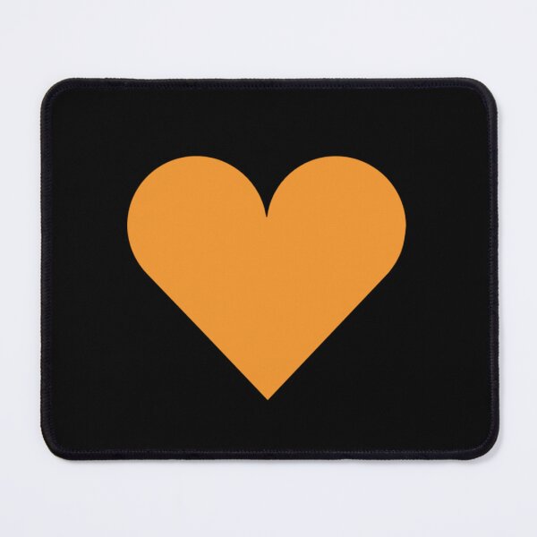 Item preview, Single ORANGE LOVE HEART on a BLACK Background designed and sold by RachelMacht.