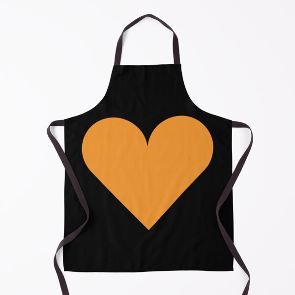 Item preview, Single ORANGE LOVE HEART on a BLACK Background designed and sold by RachelMacht.