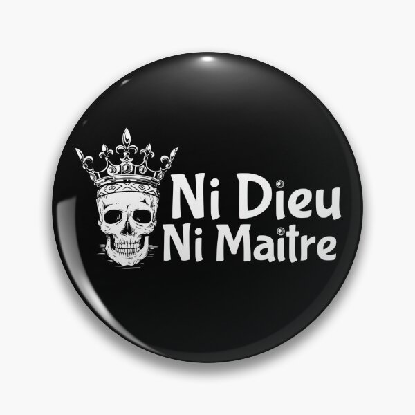 Item preview, Crowned Skull Ni Dieu Ni Maitre Edgy Rebel  designed and sold by The Junto Shop.
