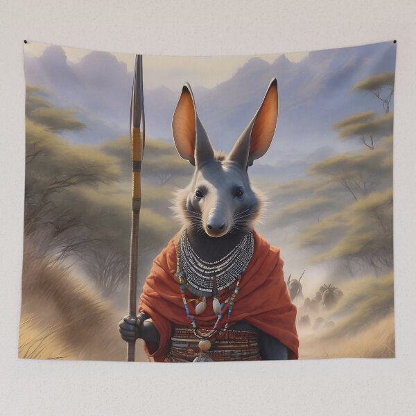 Item preview, African Aardvark Masai Warrior designed and sold by TheArtOfPat.