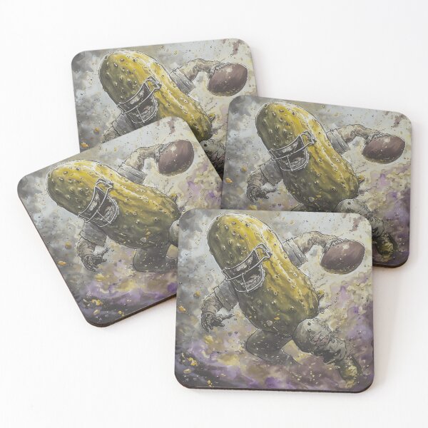 Item preview, Cucumber as an American Football Player on the run designed and sold by Sp3ctrumOfColor.