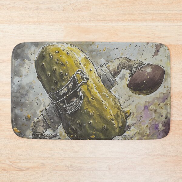 Item preview, Cucumber as an American Football Player on the run designed and sold by Sp3ctrumOfColor.