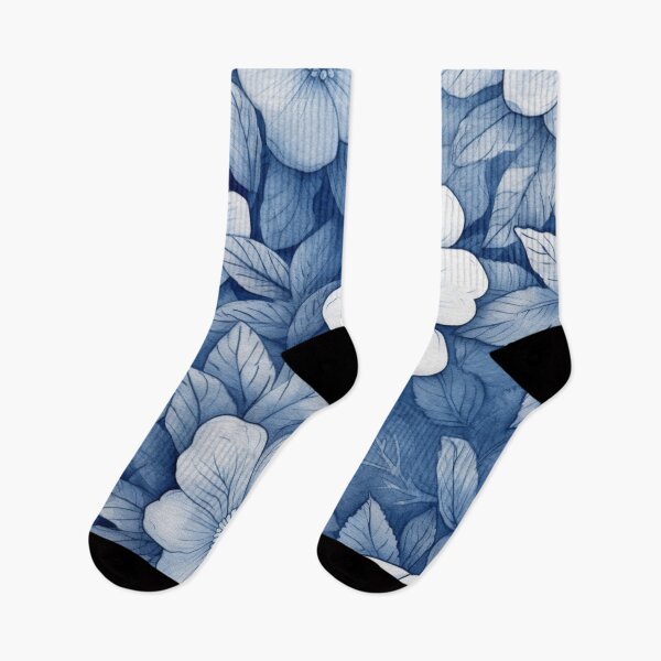 Artikelvorschau, Klares blaues Blumenmuster entworfen und verkauft von liana campbell.