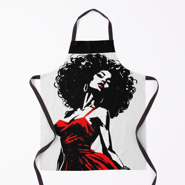 Item preview, Noir Afro-American Femme Fatale in Red Dress [Vintage, Retro] designed and sold by RESToRAPTOR.