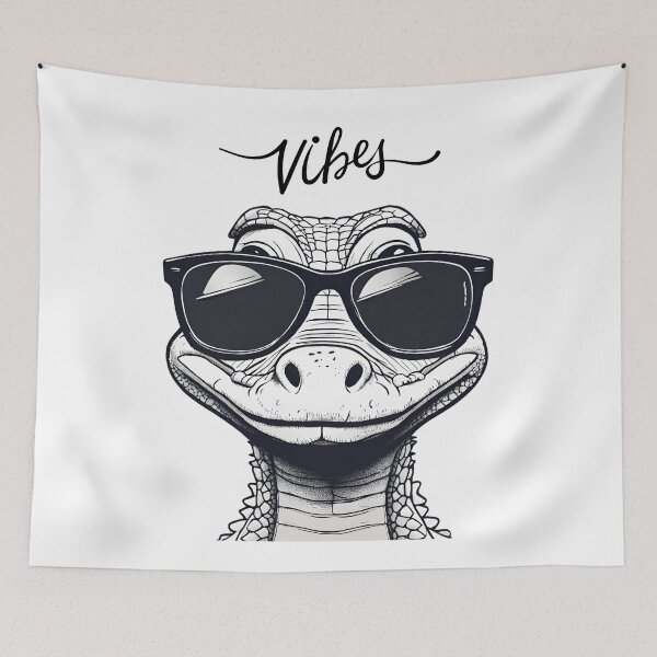 Item preview, Cute and Funny Alligator Vibes designed and sold by Cuteanimalgifts.