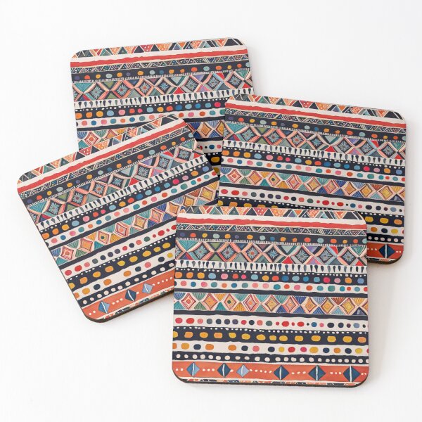 Item preview, Traditional Kilim Pattern, Ethnic Abstract Scandinavian Design in Watercolor - Tribal, Indian & Aztec Vintage Pattern - Batik designed and sold by MyArt23.